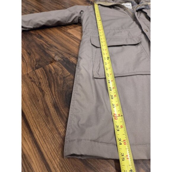 VTG Woolrich Woman Barn Chore Coat Wool Lined Plaid Sz L Parka USA MADE - Picture 13 of 16